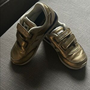 New Balance Kids Metallic Gold Sneakers